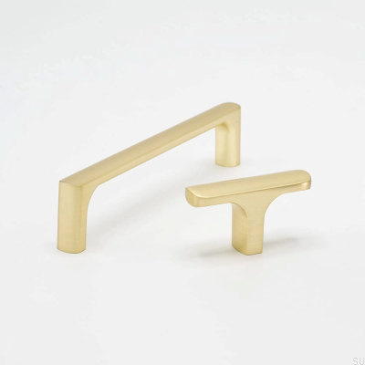 Uchwyt meblowy podłużny Ethel 128 Złoty Szczotkowany