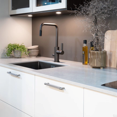 Uchwyt meblowy podłużny Riff 128 Srebrny Mat