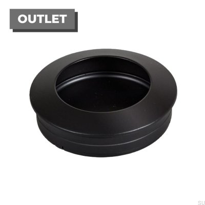 Uchwyt meblowy wpuszczany Tap 60 Czarny metalowy