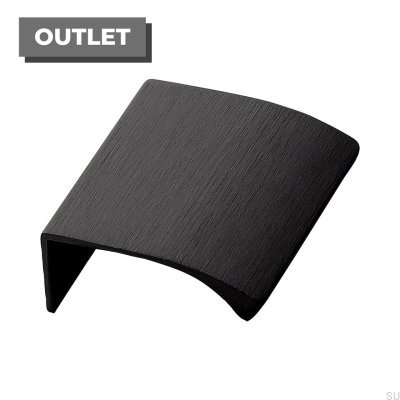 Uchwyt meblowy krawędziowy Edge Straight 40 Aluminiowy Czarny