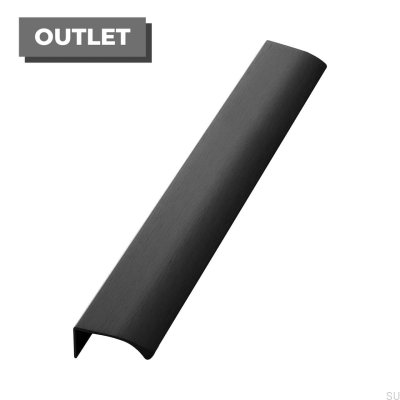 Uchwyt meblowy krawędziowy Edge Straight 350 Aluminiowy Czarny