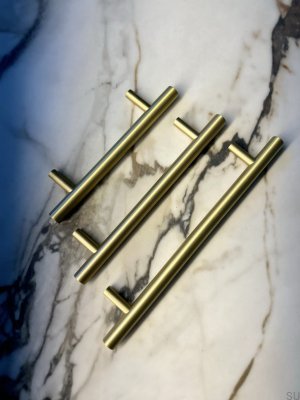 Uchwyt meblowy podłużny SB-XL 160 Mosiężny Polerowany