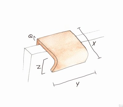 Uchwyt meblowy krawędziowy Poppi 40 Złoty Szczotkowany