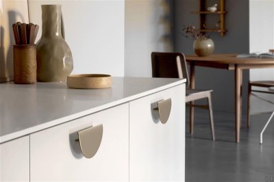 Uchwyt meblowy podłużny Horizon Large 64 Metalowy Złoty Szczotkowany