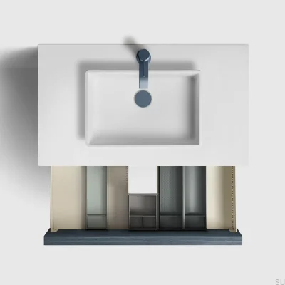 Uniwersalny korek Pop-up do umywalki 74400 Mosiężny Deep Blue