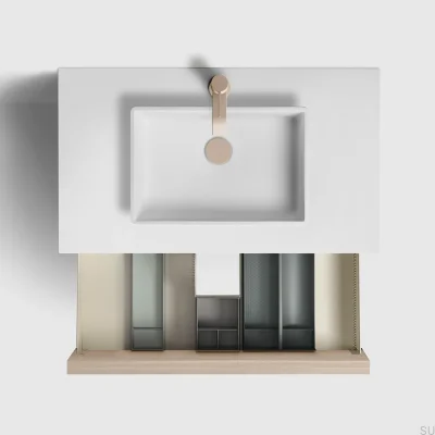 Uniwersalny korek Pop-up do umywalki 74400 Mosiężny Greige