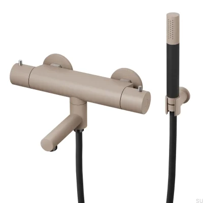  Bateria wannowo-prysznicowa termostatyczna EVM026-150 Mosiężna Greige