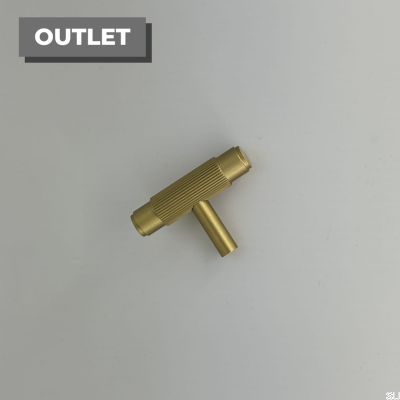 Gałka meblowa T-Bar SB-XS Złota Radełkowana