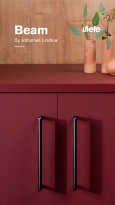Uchwyt meblowy podłużny Beam 320 Metalowy Czarny Tytanowy Polerowany