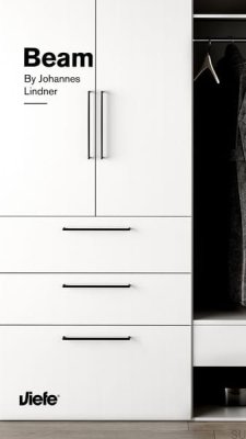 Uchwyt meblowy podłużny Beam 320 Metalowy Czarny Mat