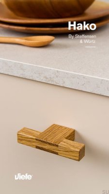 Gałka meblowa T-Bar Hako 76 Drewniana Dębowa