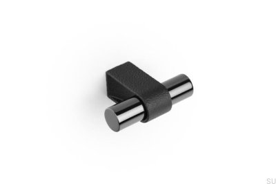 Gałka meblowa T-Bar Casey 60 Aluminiowa Czarna Tytanowa Polerowana
