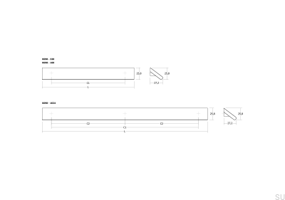 Uchwyt meblowy podłużny Casey 192 Aluminiowy Brązowy Mat