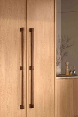 Uchwyt meblowy podłużny jednostronny Hako Big 480 Drewniany Orzech Włoski