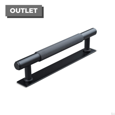 Uchwyt meblowy podłużny Salo Stripe 128 Metalowy Czarny Mat