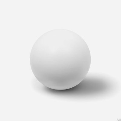 Gałka meblowa Odete M Mosiężna Biała Lakierowana