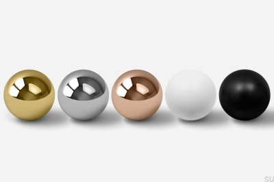 Gałka meblowa Odete M Mosiężna Biała Lakierowana