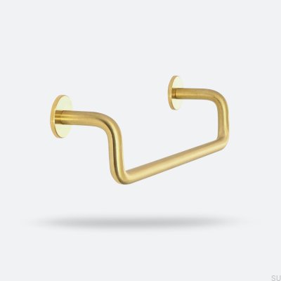 Uchwyt meblowy podłużny Ava 128 Mosiężny Nielakierowany