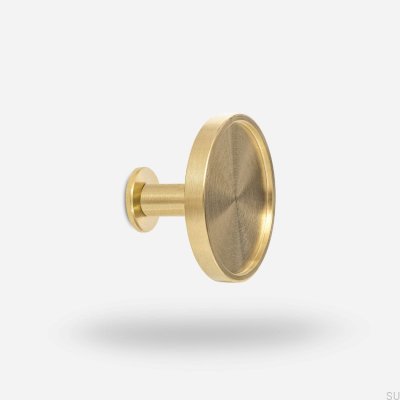 Wieszak ścienny Ina L W Mosiężny Szczotkowany Nielakierowany