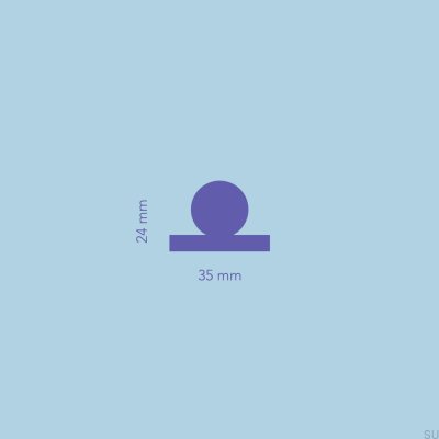 Gałka meblowa Mona S 35 Mosiężna Polerowana ze Złotą Szczotkowaną Podkładką