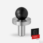 U.21.1.B--Gałka-meblowa-Pola-Mosiężna-Czarna-z-Stalową-Szczotkowaną-Podkładką-Open&Hide-Skandynawskie-Uchwyty_1