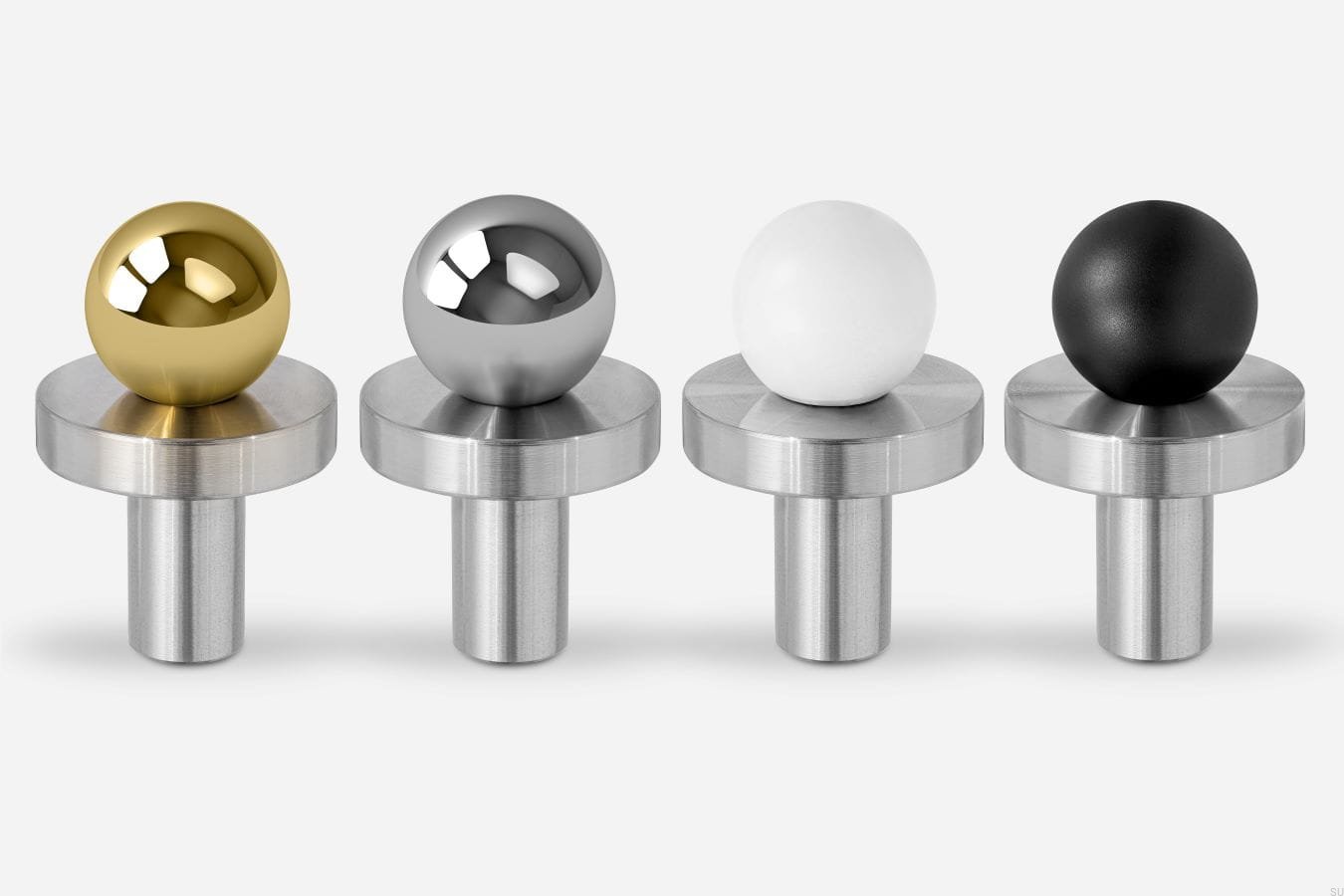 U.21.1.B--Gałka-meblowa-Pola-Mosiężna-Czarna-z-Stalową-Szczotkowaną-Podkładką-Open&Hide-Skandynawskie-Uchwyty_2