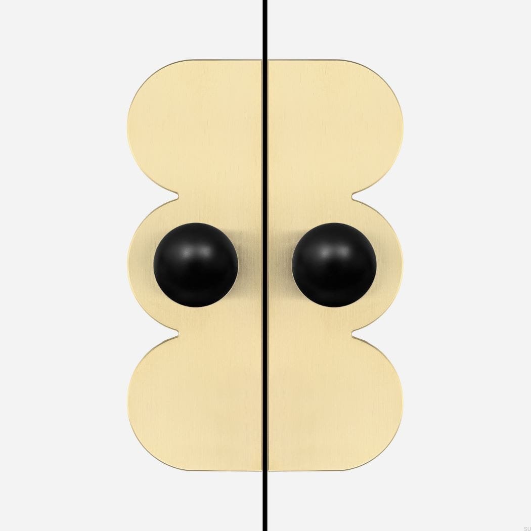 U.0.5.2.BLK --Gałka-meblowa-z-podkładką-Odete-M-Pillow-Countess-Mosiężna-Czarna-ze-Złotym-Nielakierowanym-Szczotkowanym-(2 sztuki)-Open&Hide-Skandynawskie-Uchwyty_1