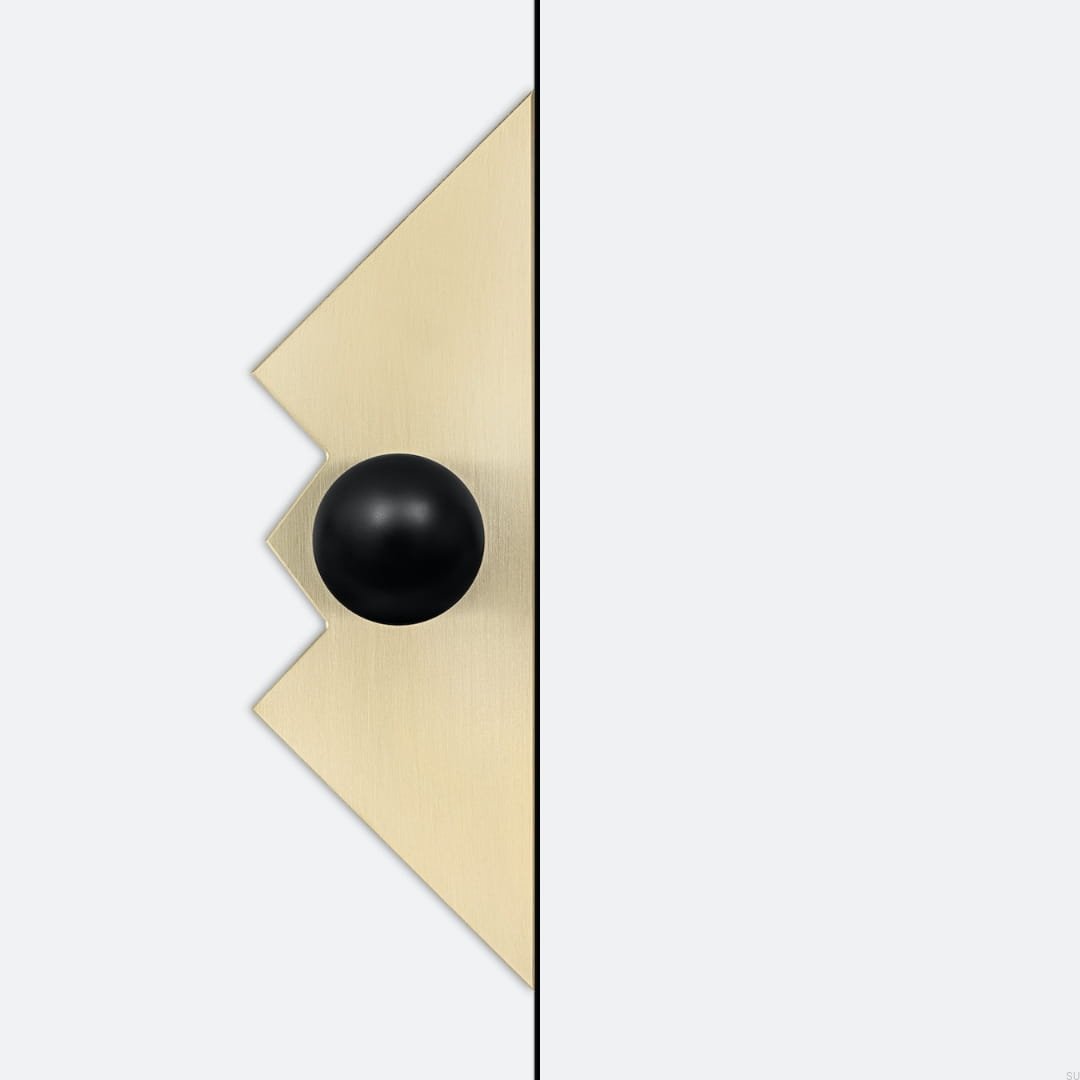 U.0.6.1.BLK--Gałka-meblowa-z-podkładką-Odete-M-Pillow-Queen-Mosiężna-Czarna-ze-Złotym-Nielakierowanym-Szczotkowanym-Open&Hide-Skandynawskie-Uchwyty