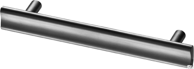 Uchwyt meblowy podłużny Bean 128 Czarny Chromowany Szczotkowany