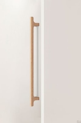 Uchwyt meblowy podłużny Hinoki Wood Big 416 Drewniany Dębowy Nielakierowany