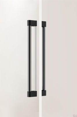 Uchwyt meblowy podłużny dwustronny Casey Big 416 Aluminiowy Czarny Tytanowy Polerowany