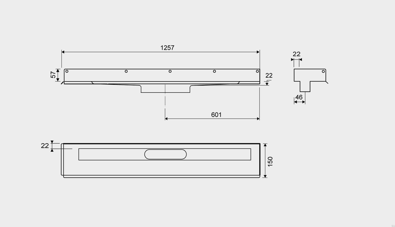 10031200--Odpływ-liniowy-1003-1200-Kołnierz-prawy-Przyścienny-Stalowy-Unidrain-Skandynawskie-Uchwyty_2