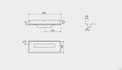 Odpływ liniowy 1004 300 Kołnierz tylny przesunięty 6 mm Przyścienny Stalowy
