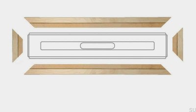 Zestaw montażowy do wolnostojącego odpływu liniowego 22 mm w podłogach drewnianych (900 mm)