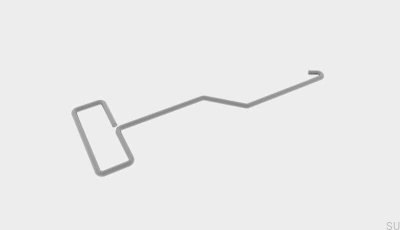 Haczyk do wyjmowania syfonu z odpływu liniowego i narożnego