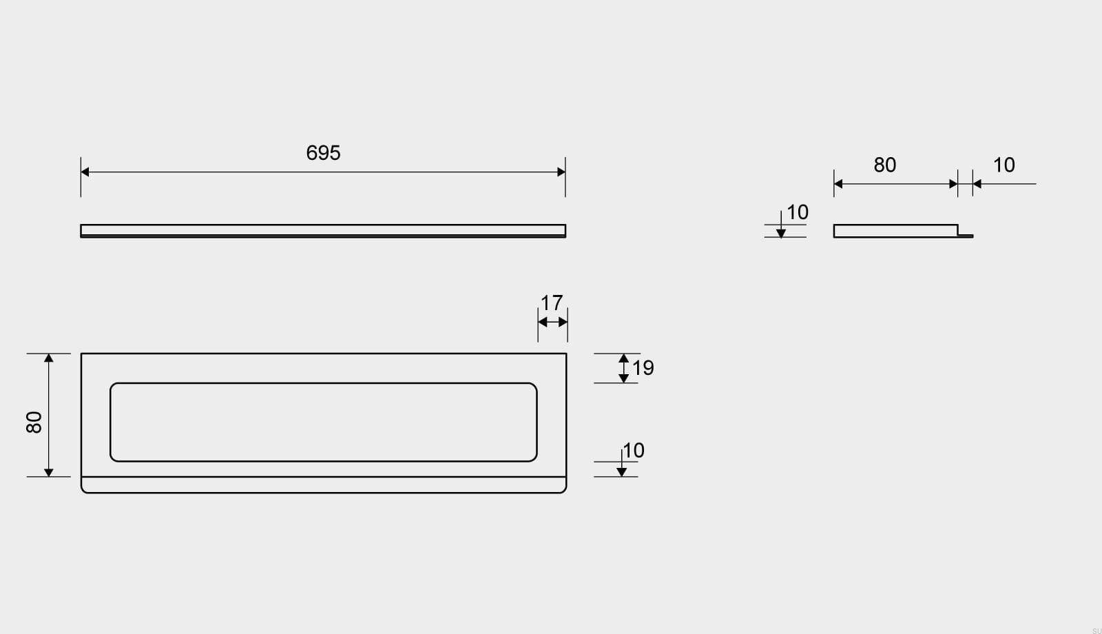 15000710--Ramka-odpływu-ClassicLine-695-10-Stalowa-Szczotkowana-Unidrain-Skandynawskie-Uchwyty_3