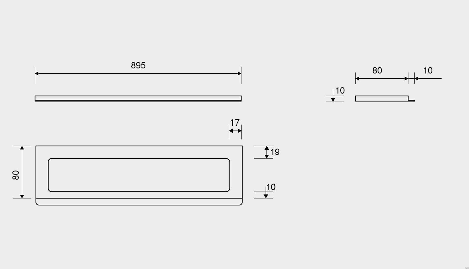 15000910--Ramka-odpływu-ClassicLine-895-10-Stalowa-Szczotkowana-Unidrain-Skandynawskie-Uchwyty_3