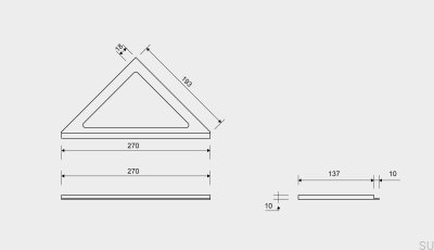 Ramka odpływu narożnego ClassicLine 10 Stalowa Szczotkowana