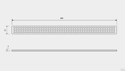 Ruszt do odpływu ClassicLine Classic 280 Stalowy Szczotkowany