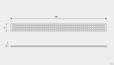 Ruszt do odpływu ClassicLine Classic 560 Stalowy Szczotkowany