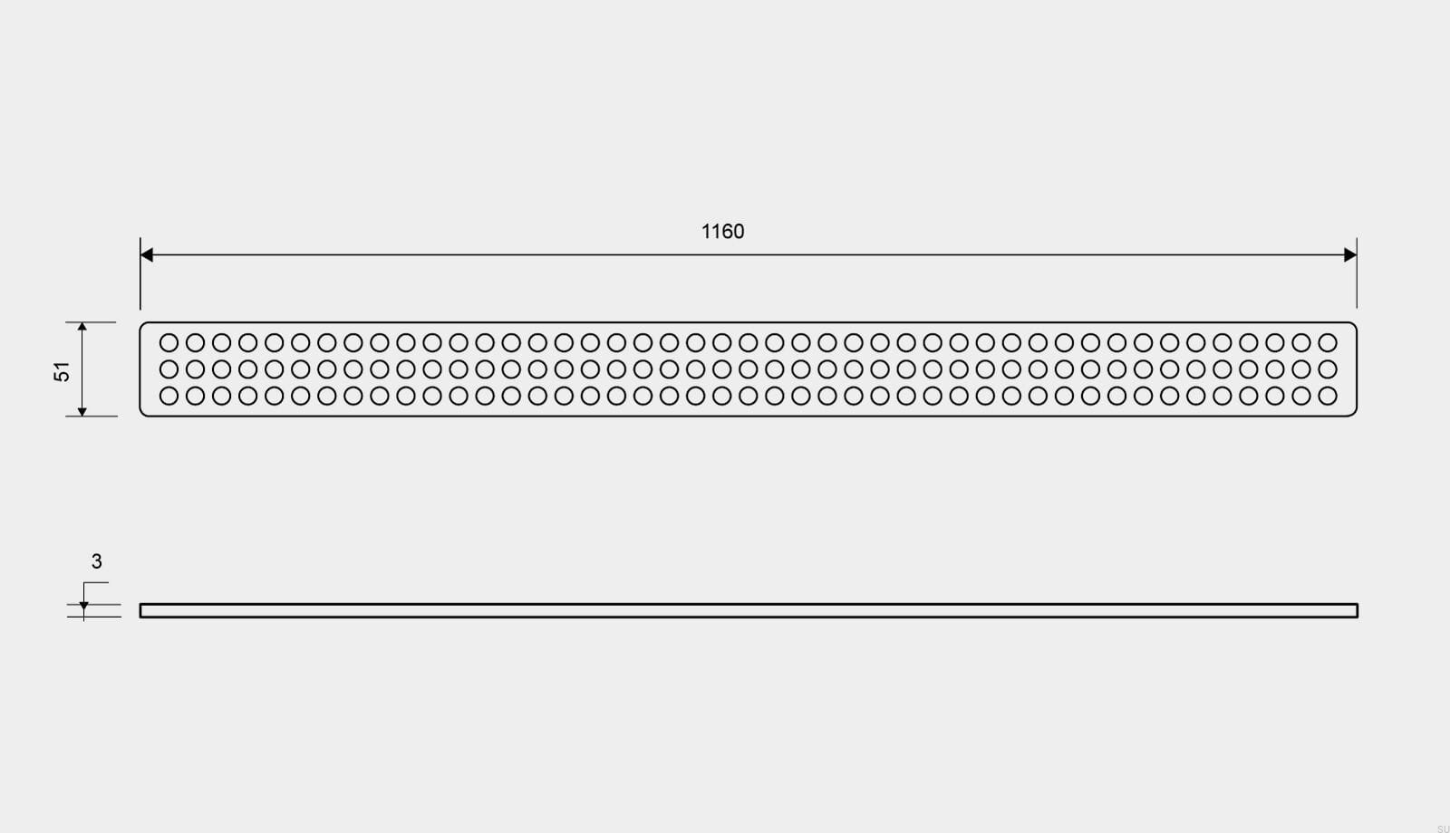 16011200--Ruszt-do-odpływu-ClassicLine-Classic-1160-Stalowy-Szczotkowany-Unidrain-Skandynawskie-Uchwyty_2