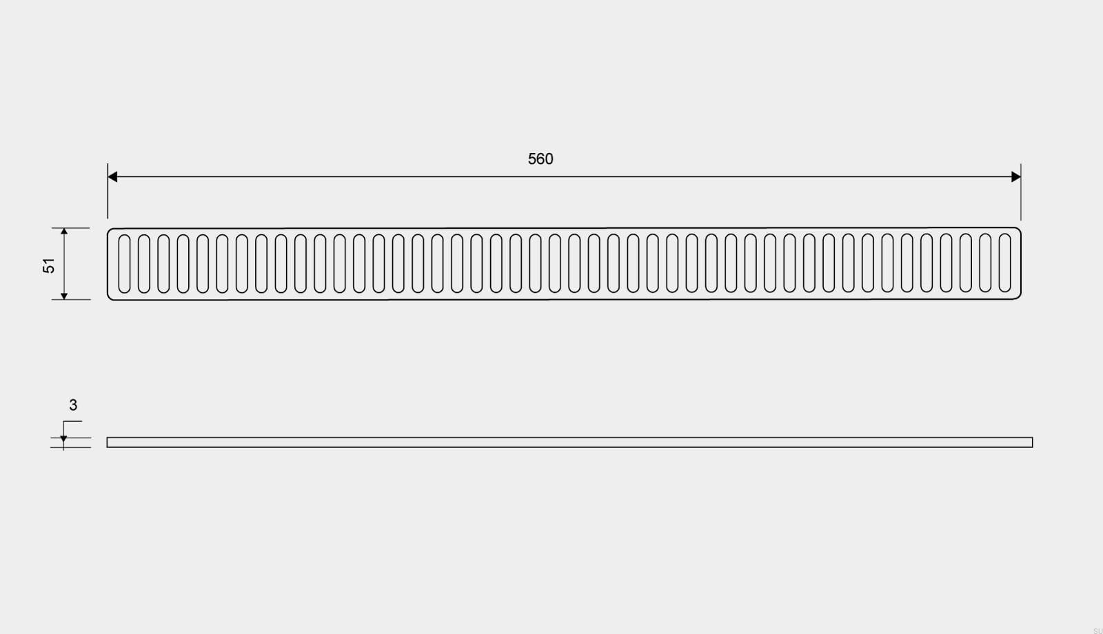 16020600--Ruszt-do-odpływu-ClassicLine-Column-560-Stalowy-Szczotkowany-Unidrain-Skandynawskie-Uchwyty_2