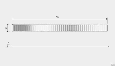 Ruszt do odpływu ClassicLine Column 760 Stalowy Szczotkowany