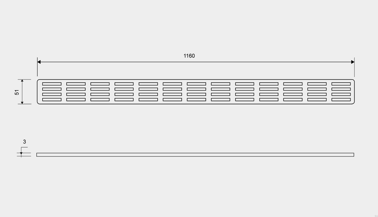 16051200--Ruszt-do-odpływu-ClassicLine-Stripe-1160-Stalowy-Szczotkowany-Unidrain-Skandynawskie-Uchwyty_2