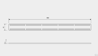 Ruszt do odpływu ClassicLine Anniversario 660 Stalowy Szczotkowany