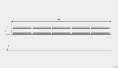 Ruszt do odpływu ClassicLine Anniversario 760 Stalowy Szczotkowany