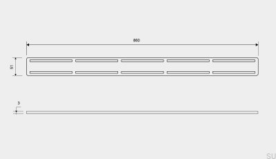 Ruszt do odpływu ClassicLine Anniversario 860 Stalowy Szczotkowany