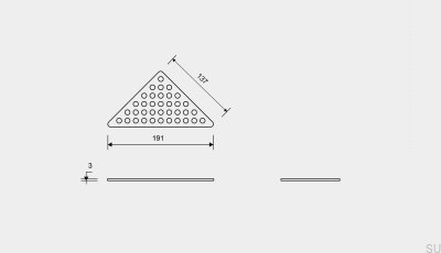 Ruszt do odpływu narożny ClassicLine Classic Stalowy Szczotkowany
