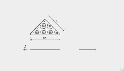 Ruszt do odpływu narożny ClassicLine Column Stalowy Szczotkowany