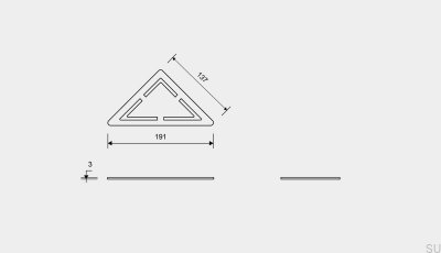 Ruszt do odpływu narożny ClassicLine Anniversario Stalowy Szczotkowany